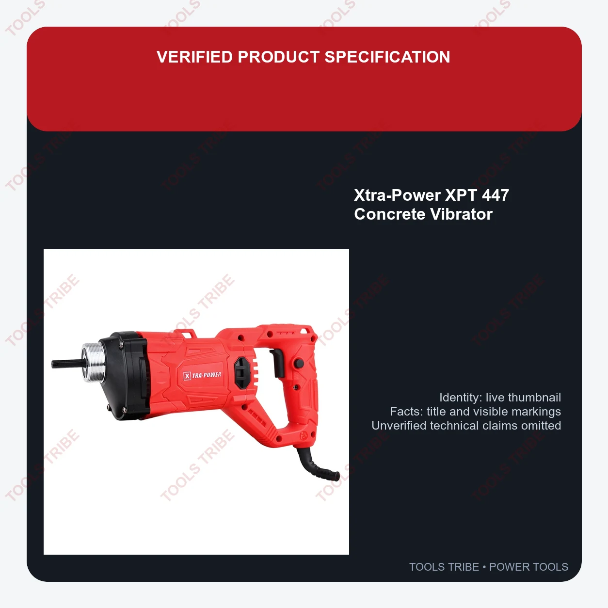 Xtra-Power XPT 447 Concrete Vibrator