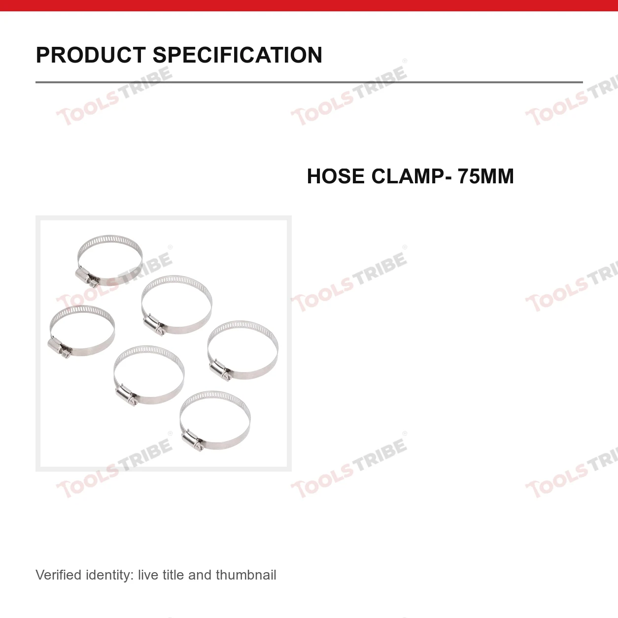 HOSE CLAMP- 75MM