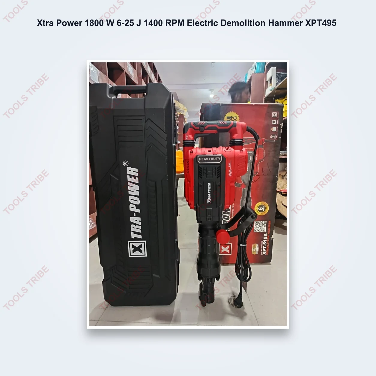 Xtra Power 1800 W 6-25 J 1400 RPM Electric Demolition Hammer XPT495