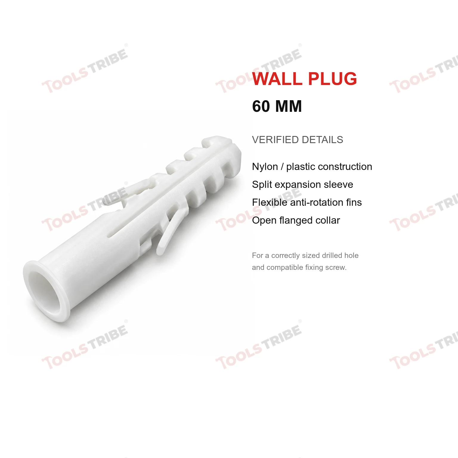 NYLON,PLASTIC WALL GITTI/PLUGS (60MM)'