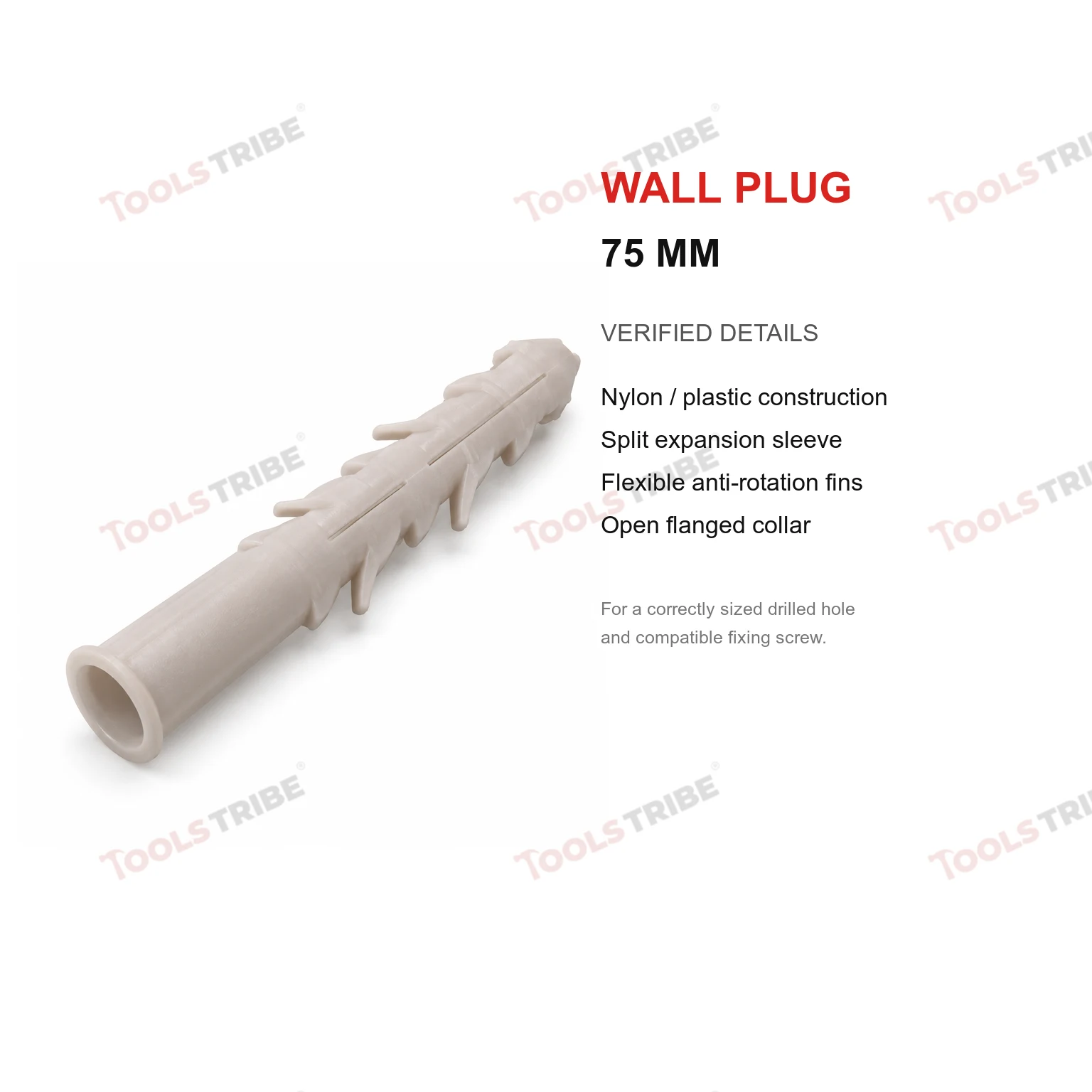 NYLON/PLASTIC WALL GITTI/PLUGS(75MM)'