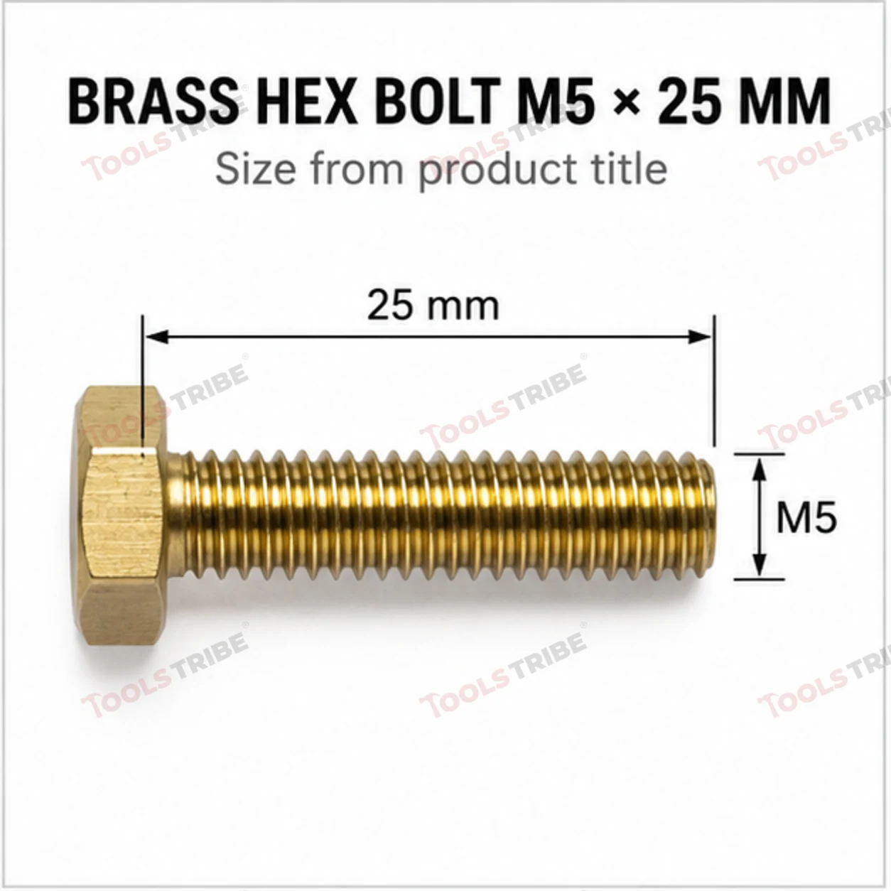 BRASS HEX BOLT(5*25)