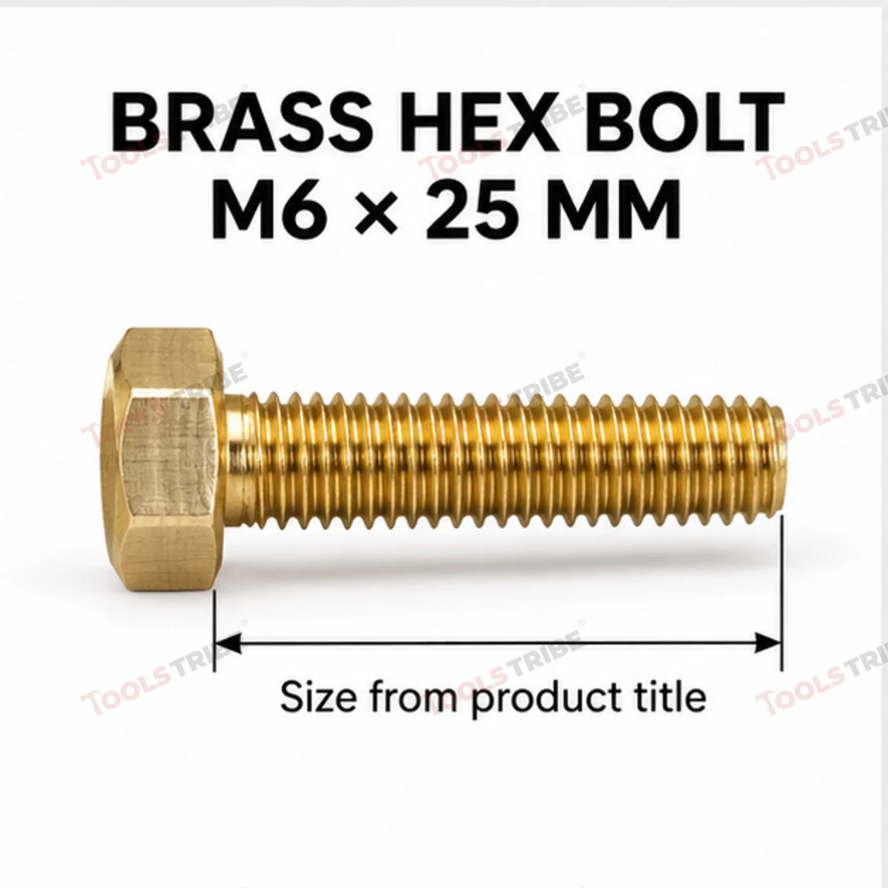 BRASS HEX BOLT(6*25)