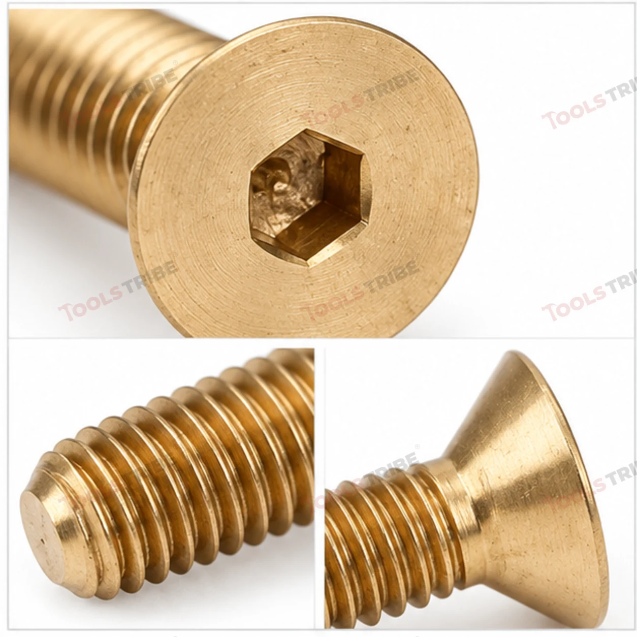 BRASS HEX BOLT(LN CSK-3*12)