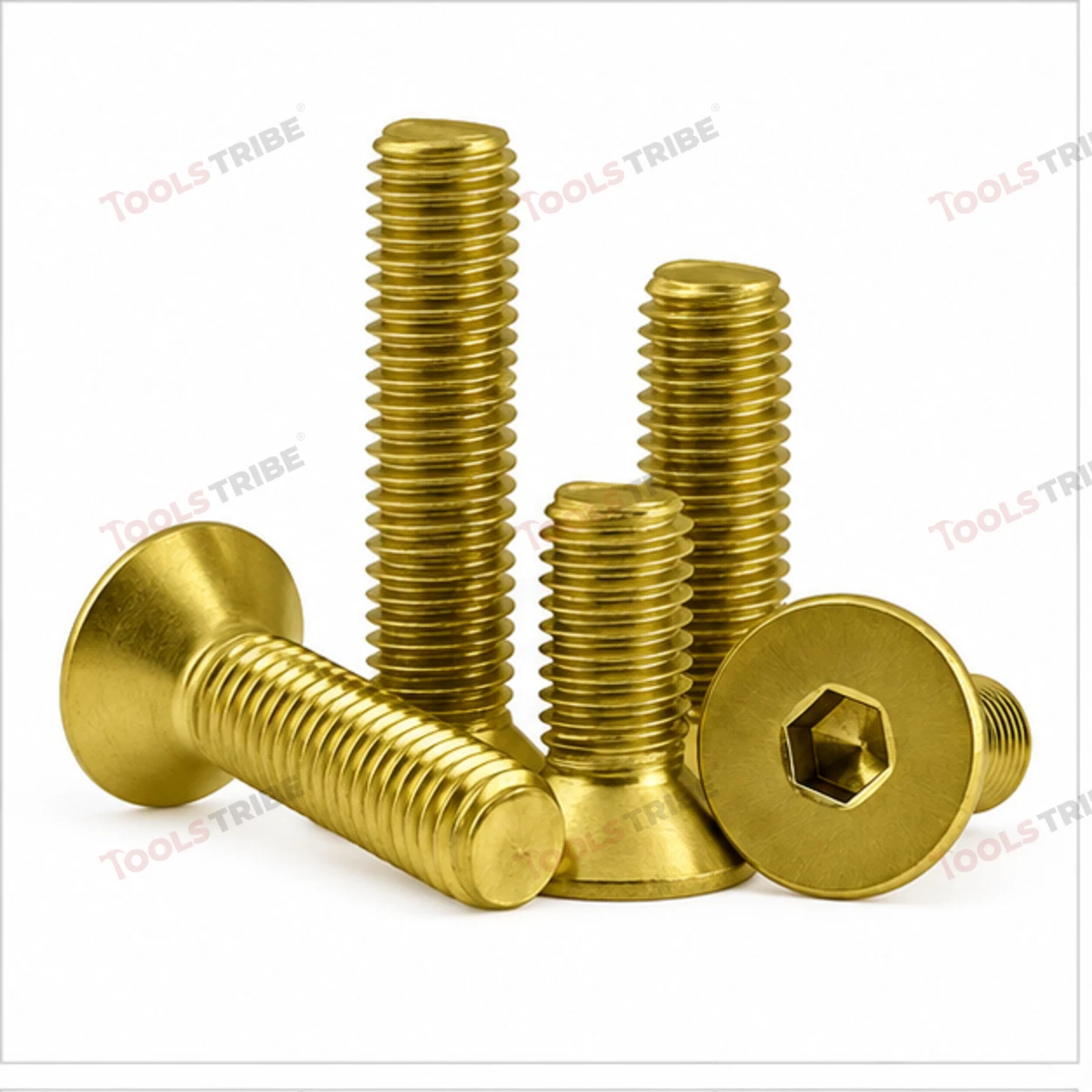 BRASS HEX BOLT(LN CSK-- 4*20)
