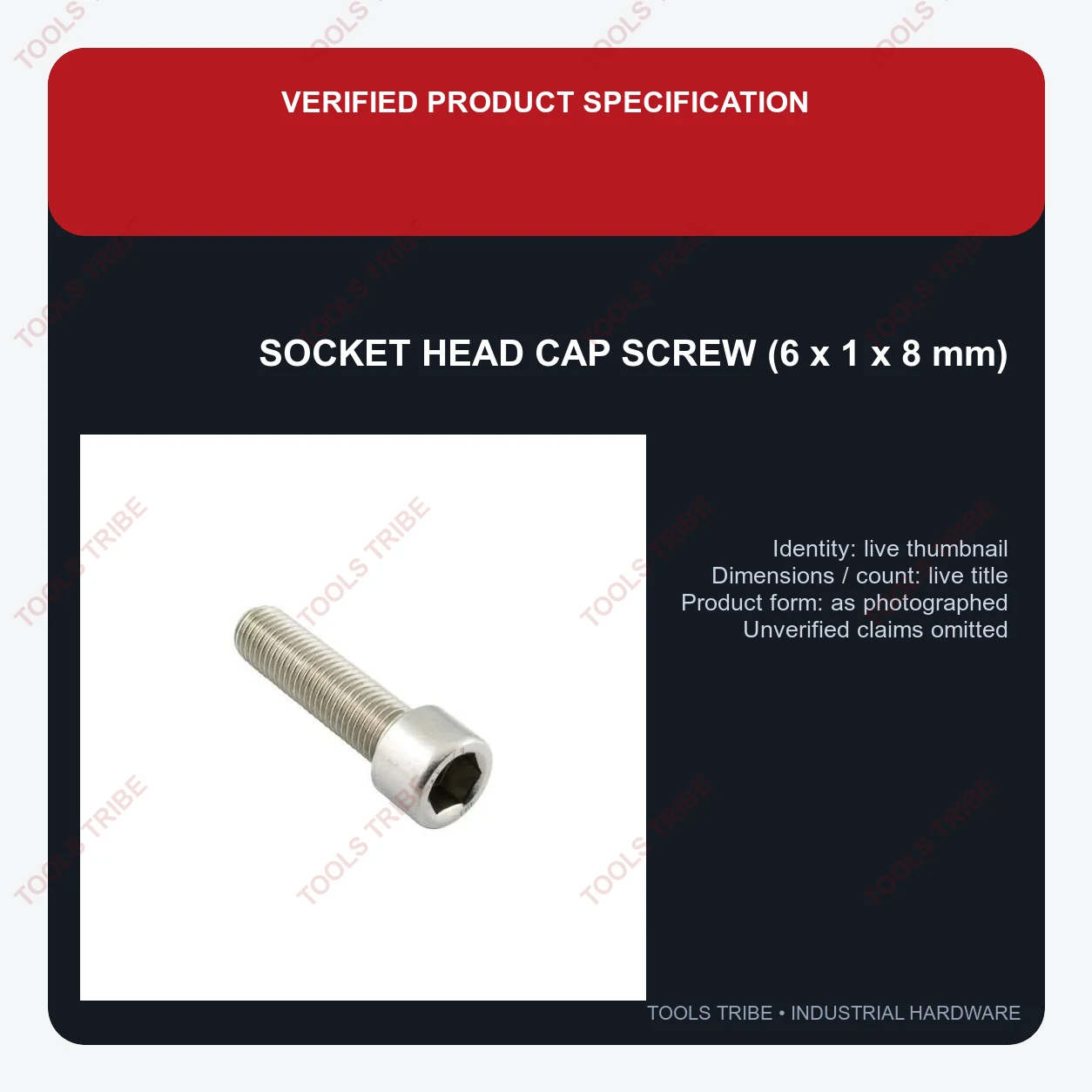 SOCKET HEAD CAP SCREW(6*1*8)