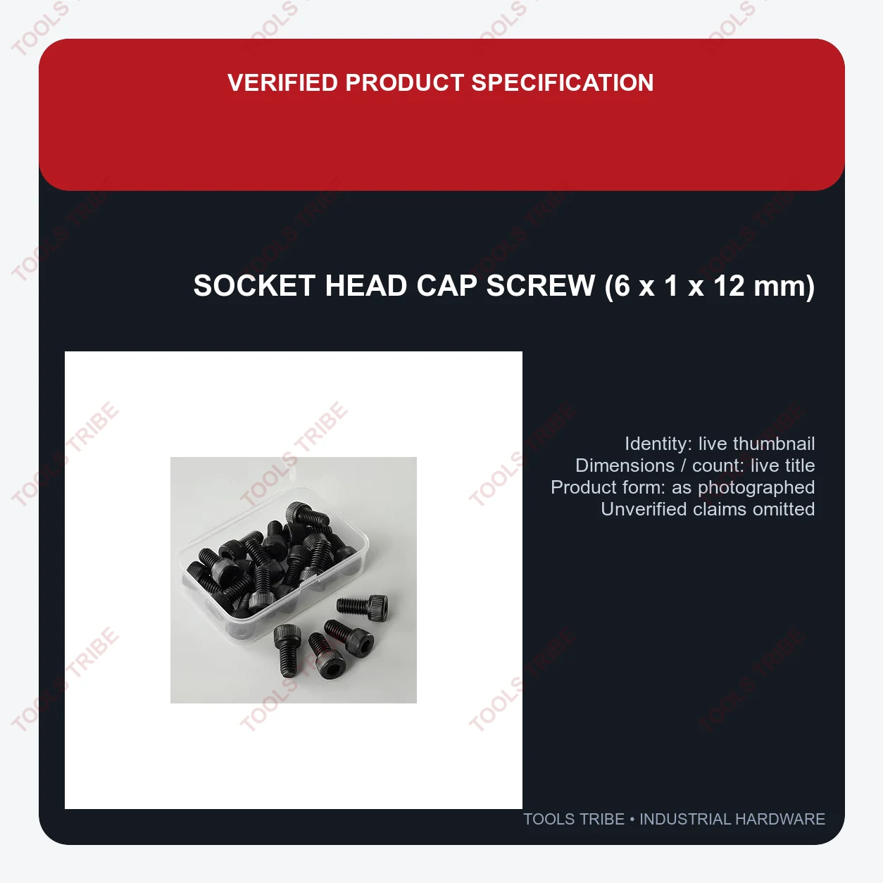 SOCKET HEAD CAP SCREW(6*1*12)