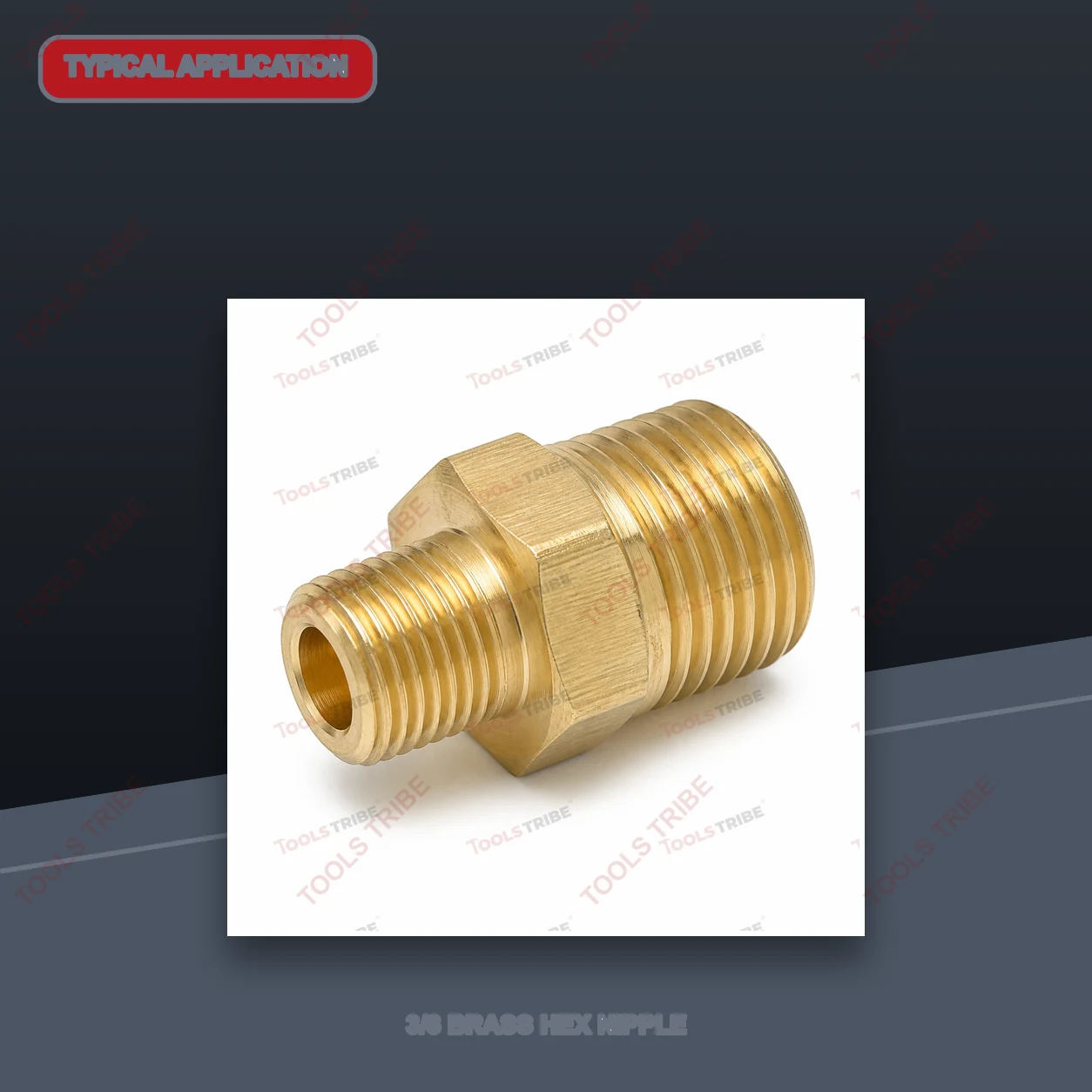 3.8 BRASS HEX NIPPLE
