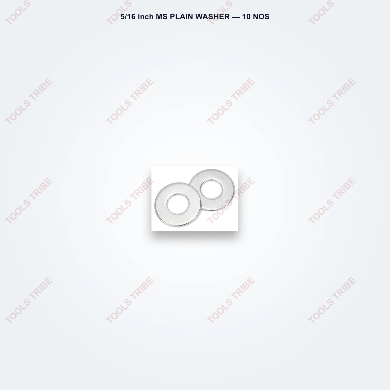 5/16 inch Mild steel Plain Washer of 10mm outer diameter x 5/16" inch inner diameter x 1.3mm thickness: 10 Nos