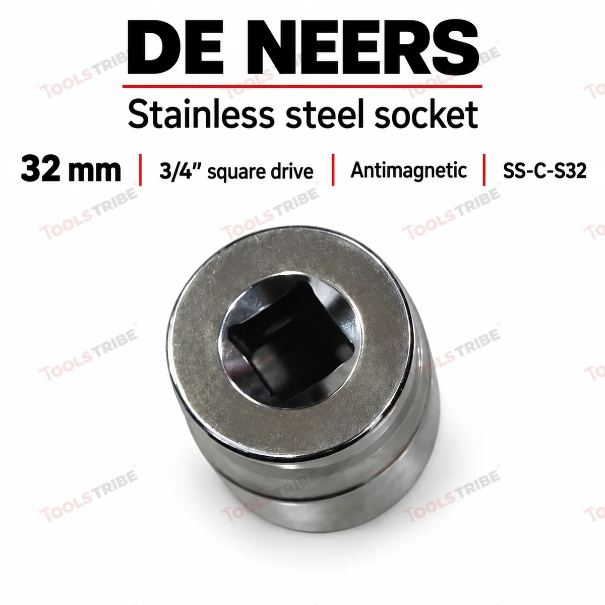 De Neers SS Antimagnetic Socket 3/4 (32mm), SS-C-S32