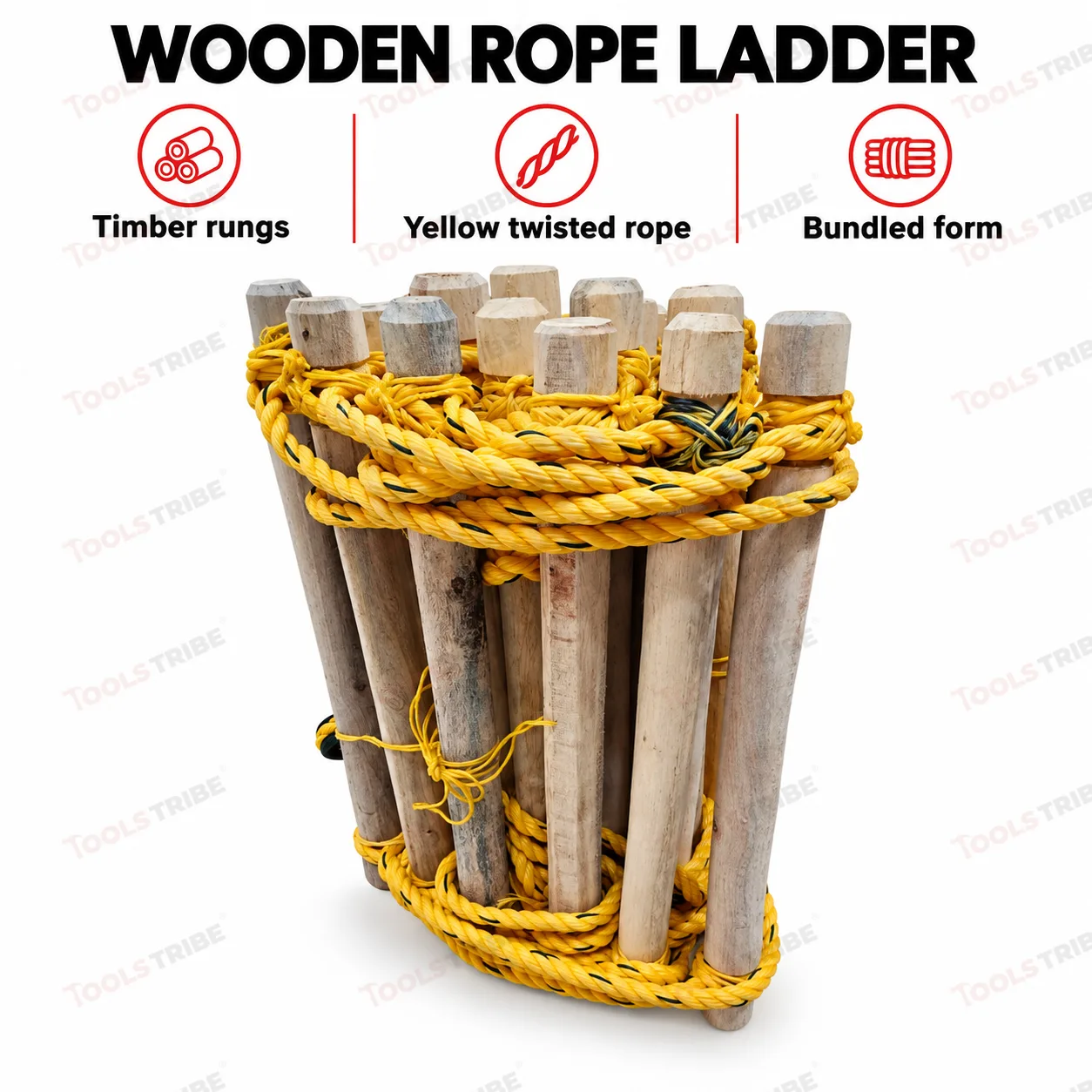 WOODEN ROPE LADDER