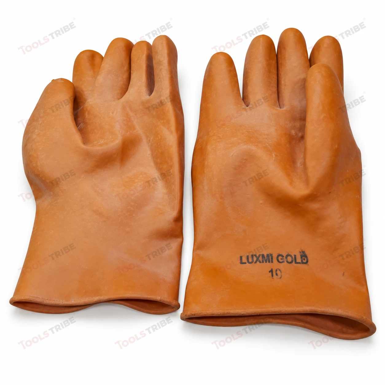 LUXMI GOLD Chemical Resistant Rubber Gloves - Acid & Alkali Proof, Heavy Duty, Pack of 12 Pairs