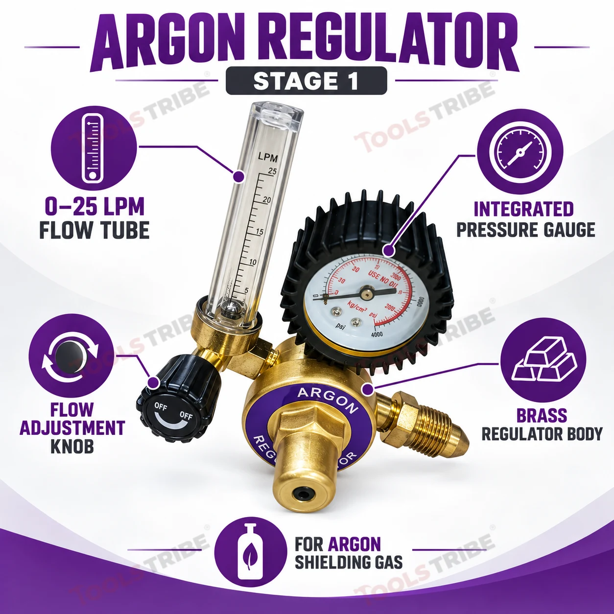ARGON GASE REGULATER STAGE 1