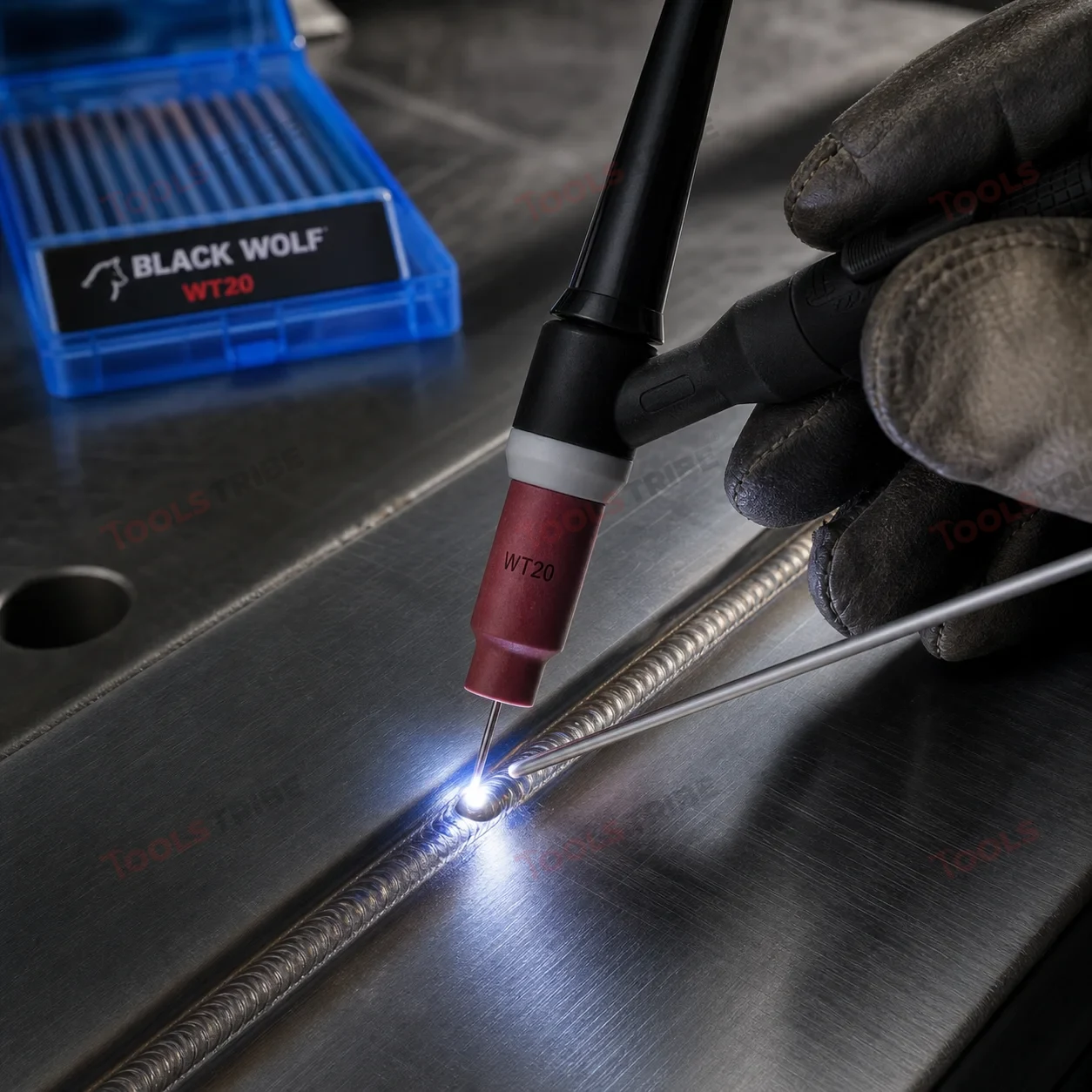Tungsten Electrode WT20 (TIG Welding Rod) 2% Thoriated Red Tip, 1.6mm x 150mm (1/16 Inch) - Pack of 10