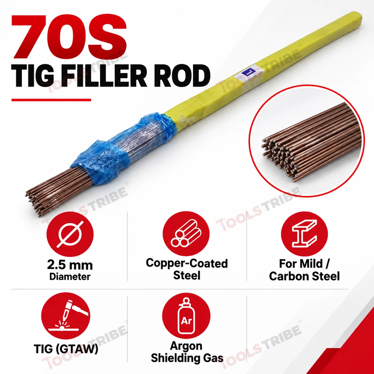 TIG FILLER WIRE 70 S 2.5 MM