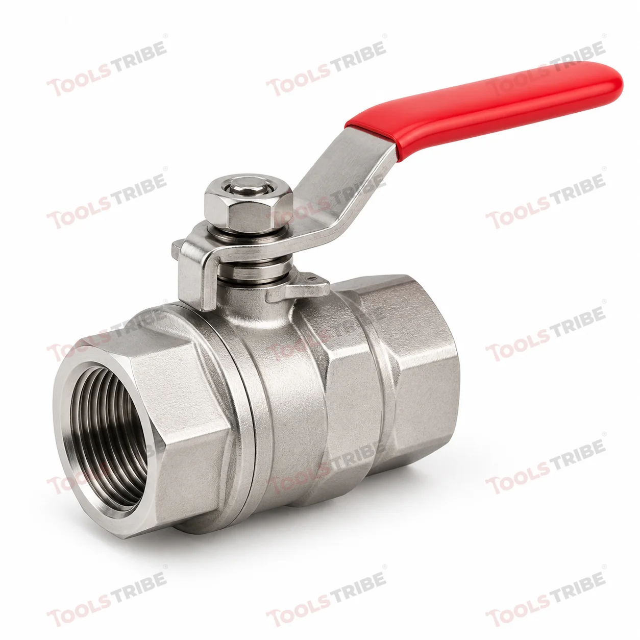 SS 304 Ball Valve 15mm (1/2 Inch) Threaded, Quarter-Turn Screwed End Valve