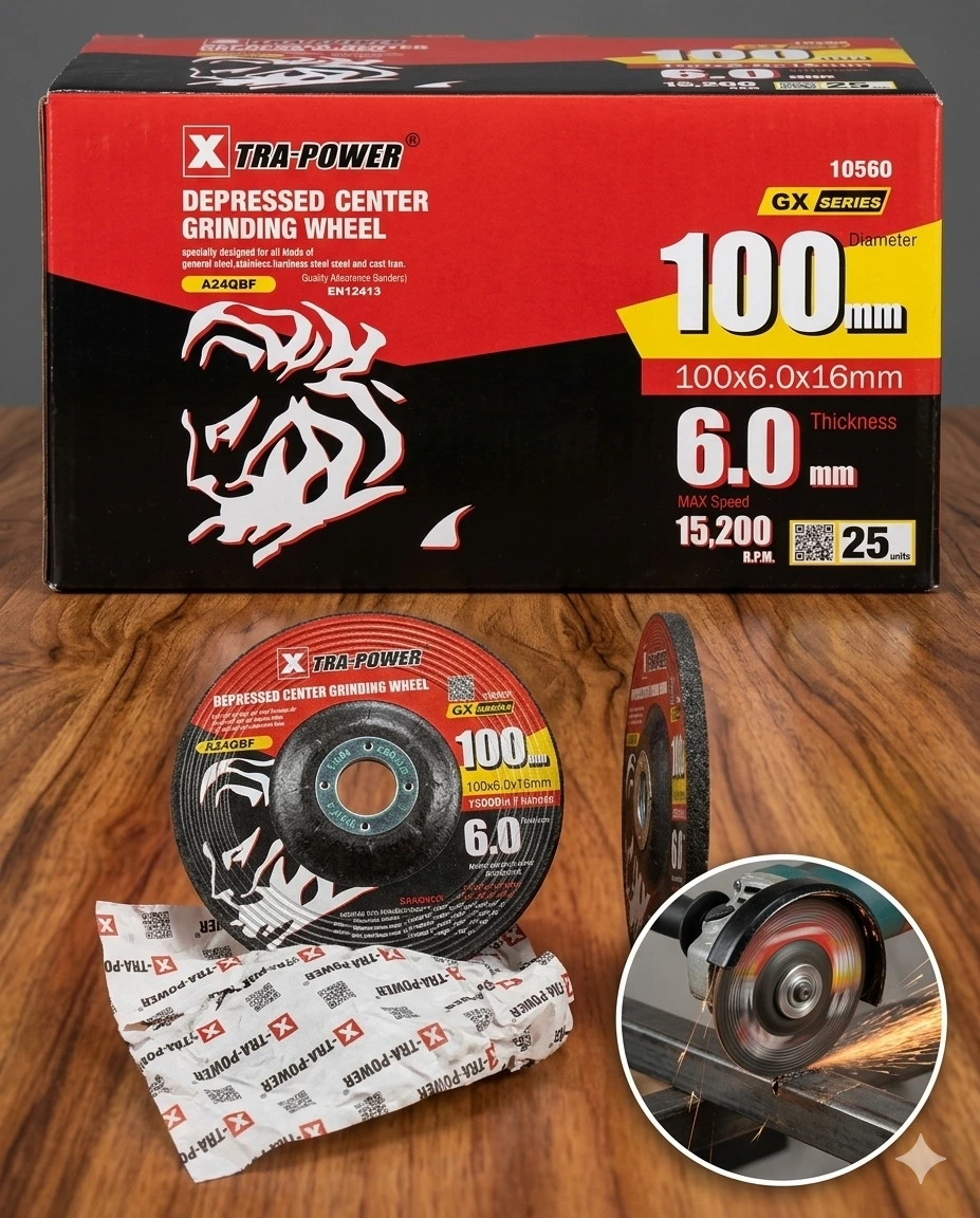 Xtra Power DC Wheel GX Series Grinding Wheel, 100mm, 6mm Thickness